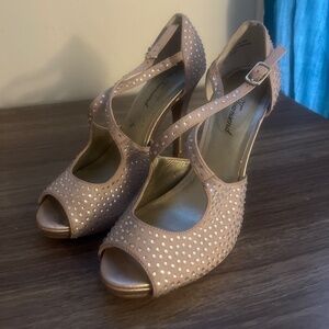Lulu Townsend Rose Gold with Rhinestone size 8.5